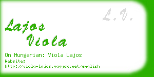 lajos viola business card